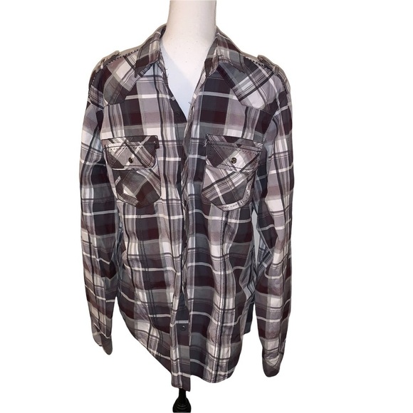 Chalc Western Plaid, sz L - Picture 1 of 5